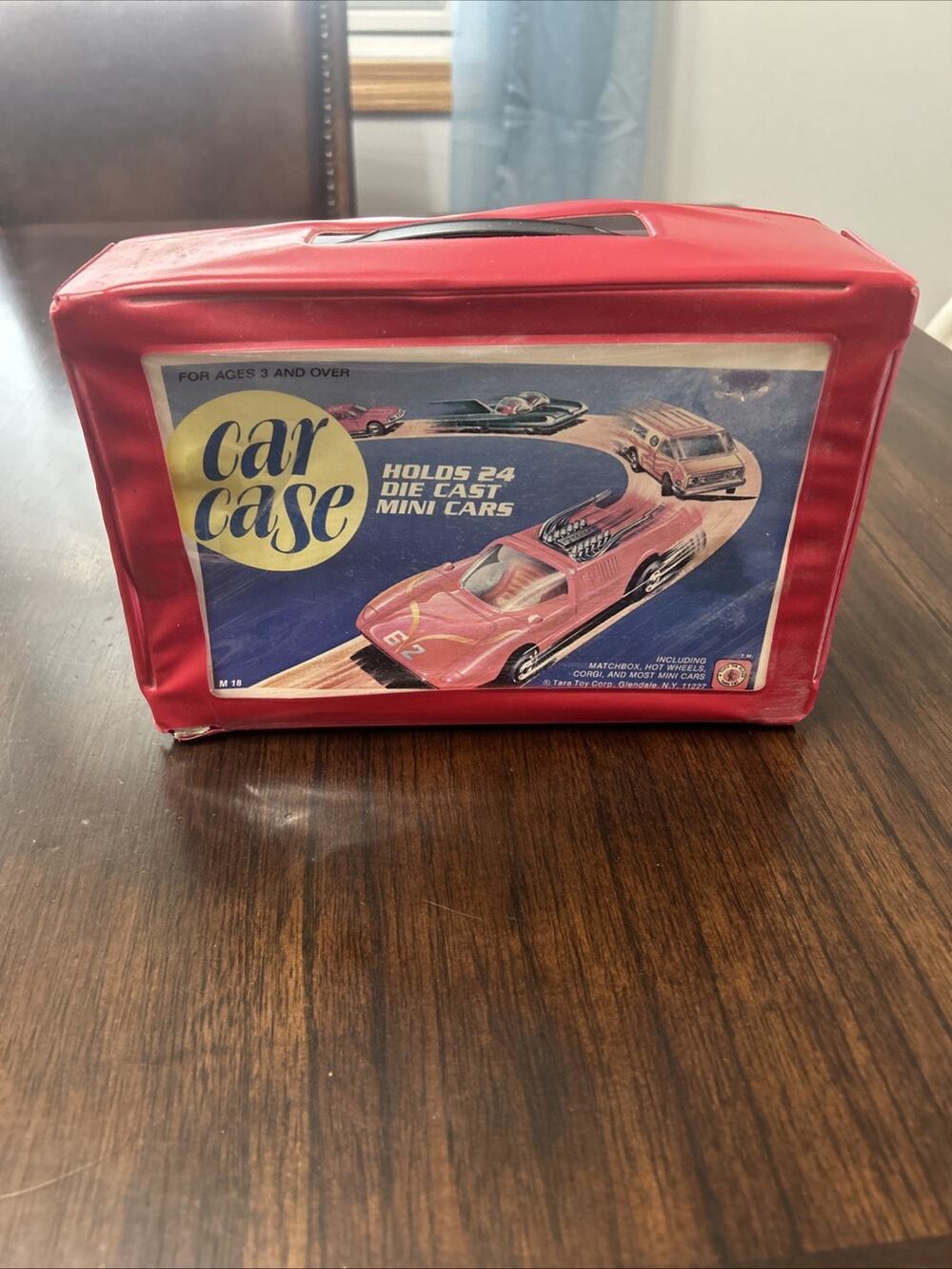 Vtg Tara Toy Corp. Car Case, Holds 24 Cars, Missing One Tray